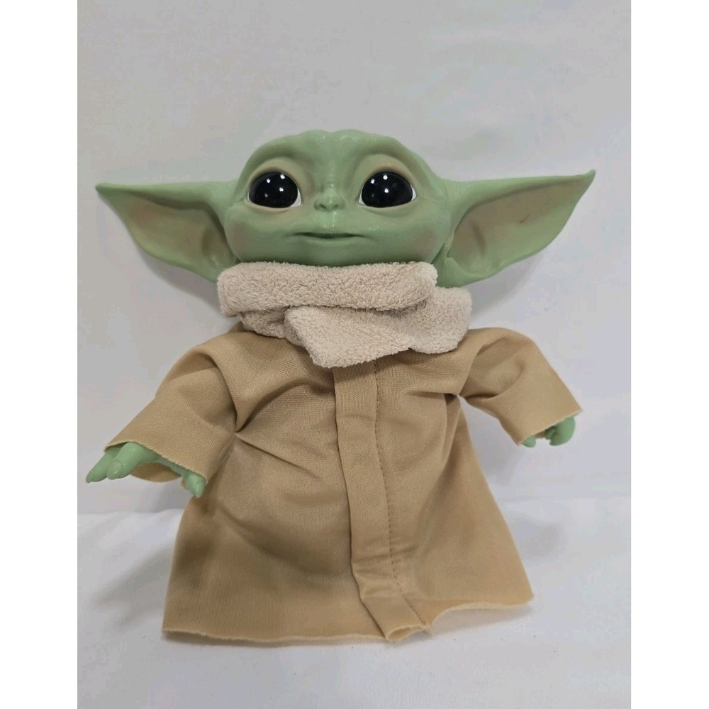 Mattel Star Wars Grogu Plush Toy Vinyl Head Talks Needs Batteries